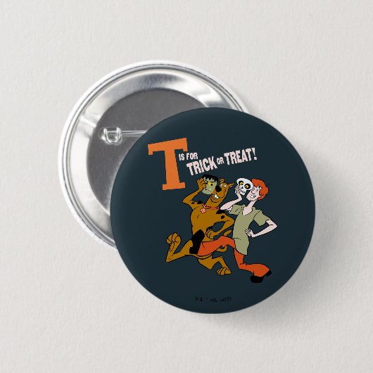 Badge Rond 5 Cm Scooby-Doo | T est pour les essais (Devant & derrière)