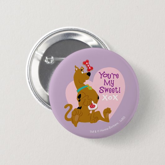 Badge Rond 5 Cm Scooby-Doo - Tu es ma douce (Devant & derrière)