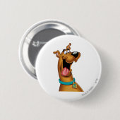 Badge Rond 5 Cm Scooby Doo Visage Excité (Devant & derrière)