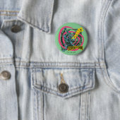 Badge Rond 5 Cm Scooby-Doo Zoinks Punk Guitare Graphisme (En situation)