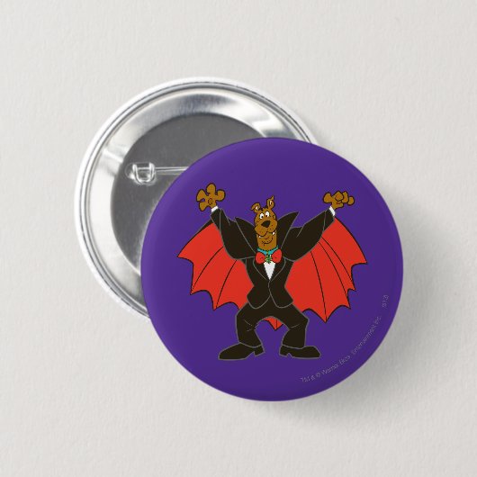 Badge Rond 5 Cm Scooby Dracula (Devant & derrière)