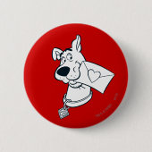 Badge Rond 5 Cm Scooby Valentine's Day (Devant)
