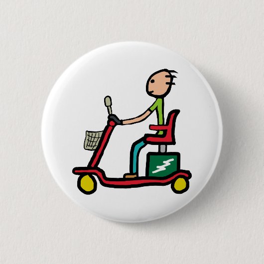 Badge Rond 5 Cm Scooter de mobilité (Devant)