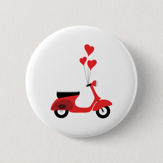 Badge Rond 5 Cm Scooter italien (Devant)