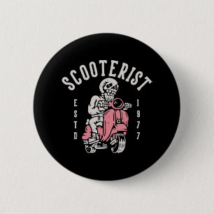 Badge Rond 5 Cm scooteriste votre slogan ici