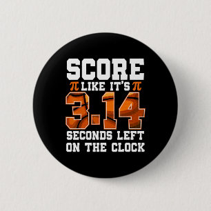 Badge Rond 5 Cm Score comme il est 3.14 Gauche Pi Jour Enseignants
