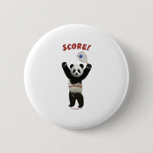 Badge Rond 5 Cm Score de panda de racquetball