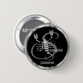 Badge Rond 5 Cm Scorpio ♏ - Symbole Zodiaque (Devant & derrière)