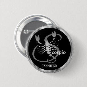 Badge Rond 5 Cm Scorpio ♏ - Symbole Zodiaque