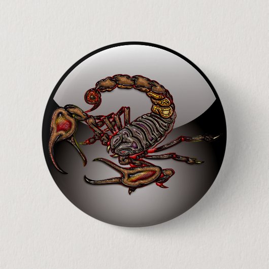 Badge Rond 5 Cm Scorpion (Devant)