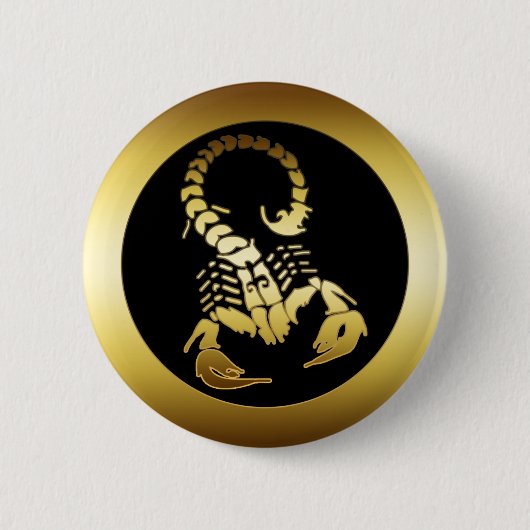 BADGE ROND 5 CM SCORPION D'OR (Devant)