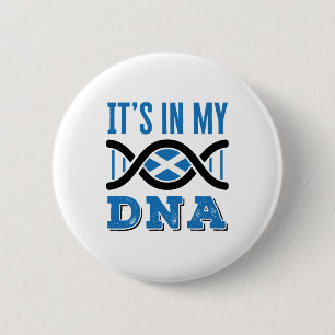 Badge Rond 5 Cm Scotland It's In My DNA Scottish Flag Pride