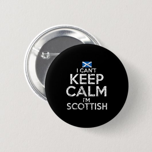 Badge Rond 5 Cm Scottish Roots Scotland Scots Can't Keep Calm Funn (Devant & derrière)