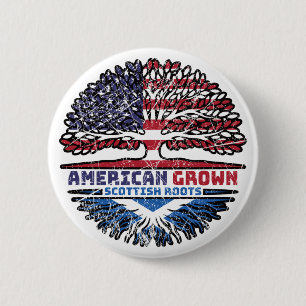 Badge Rond 5 Cm Scottish Scotland US American USA United States