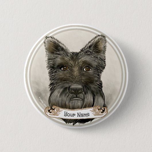 Badge Rond 5 Cm Scottish Terrier Rondo (Devant)