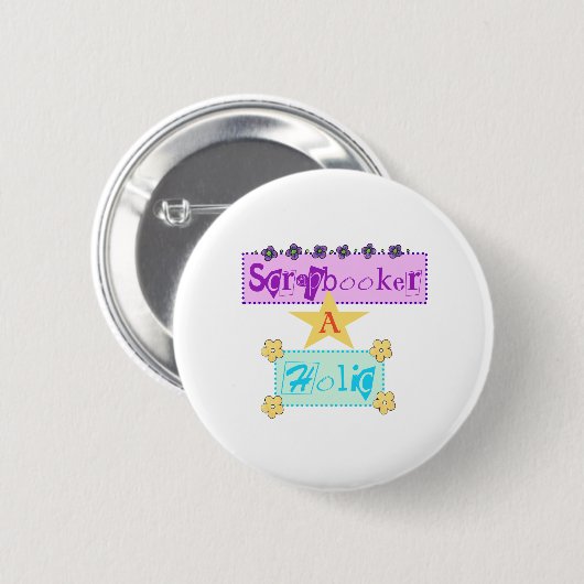 Badge Rond 5 Cm Scrapbooker un Holic (Devant & derrière)