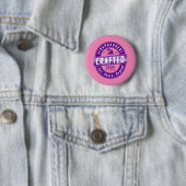 Badge Rond 5 Cm "Scrapbookers - Couper, Coller et Répéter" (En situation)