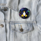 Badge Rond 5 Cm Scribbles TUX (En situation)