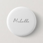 Badge Rond 5 Cm Script élégant et classique Ajouter votre nom (Devant)