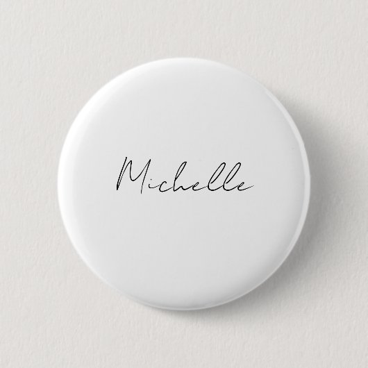 Badge Rond 5 Cm Script élégant et classique Ajouter votre nom (Devant)