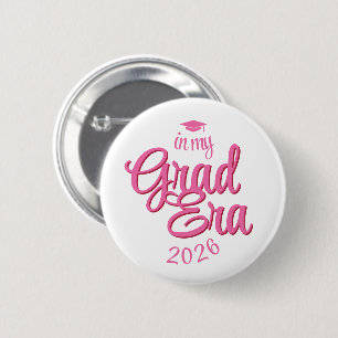 Badge Rond 5 Cm Script Grad Ère Personnalisé Année Diplômé