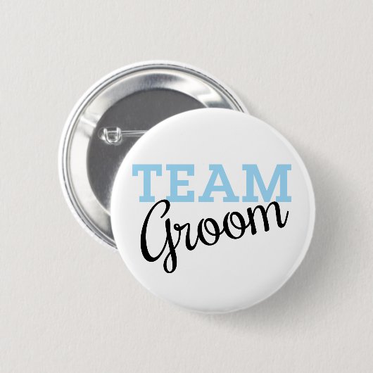 Badge Rond 5 Cm Script Team Groom (Devant & derrière)