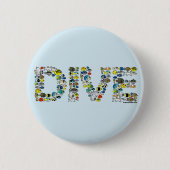 Badge Rond 5 Cm Scubadorable DIVE (Devant)