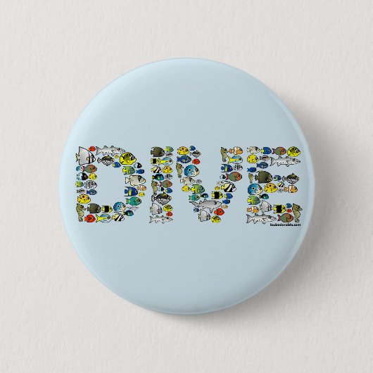 Badge Rond 5 Cm Scubadorable DIVE (Devant)