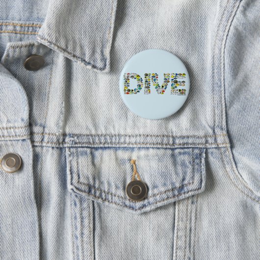 Badge Rond 5 Cm Scubadorable DIVE (En situation)