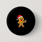 Badge Rond 5 Cm Scy And Caffeinated Coffee Men Women Gingerbread C (Devant)