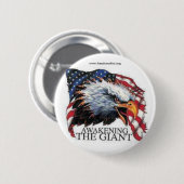 Badge Rond 5 Cm se réveiller, www.freedomsfirst.org (Devant & derrière)