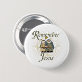 Badge Rond 5 Cm Se souvenir de Jésus (Devant & derrière)