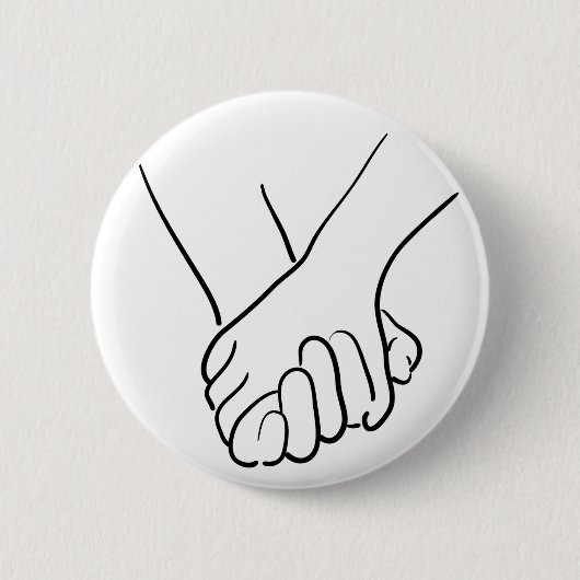 Badge Rond 5 Cm se tenir de mains (Devant)