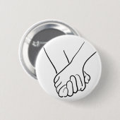 Badge Rond 5 Cm se tenir de mains (Devant & derrière)