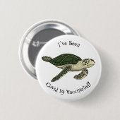 Badge Rond 5 Cm Sea turtle cartoon (Devant & derrière)