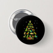 Badge Rond 5 Cm Sea Turtle Christmas Tree Matching Family Xmas Tre (Devant & derrière)