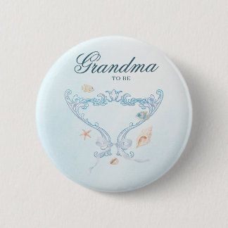 Badge Rond 5 Cm Sea You Soon Rococo Grand-mère à Venir Baby Shower