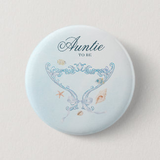 Badge Rond 5 Cm Sea You Soon Rococo Tante à Venir Baby Shower