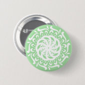 Badge Rond 5 Cm Seafoam Mandala (Devant & derrière)