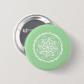Badge Rond 5 Cm Seafoam Mandala (Devant & derrière)