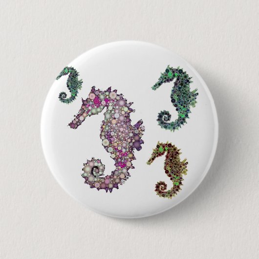 Badge Rond 5 Cm Seahors Art par LeahG (Devant)