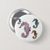 Badge Rond 5 Cm Seahors Art par LeahG (Devant & derrière)