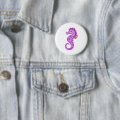 Badge Rond 5 Cm Seahorse (En situation)