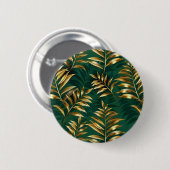 Badge Rond 5 Cm Seamless pattern with golden ferns (Devant & derrière)