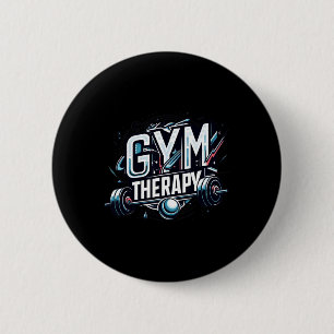Badge Rond 5 Cm Séance de thérapie de gym - Bodybuilding Fitness L
