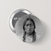 Badge Rond 5 Cm Séance Taureau en chef indienne de Lakota (Devant & derrière)
