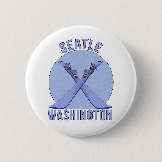 Badge Rond 5 Cm Seattle, Washington (Devant)