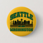 Badge Rond 5 Cm Seattle, Washington (Devant)