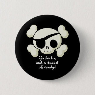 Badge Rond 5 Cm Seau de pirate de sucrerie