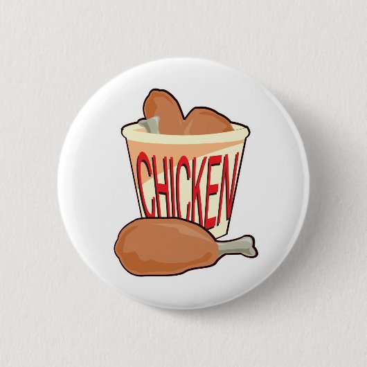 Badge Rond 5 Cm seau de poulet frit (Devant)